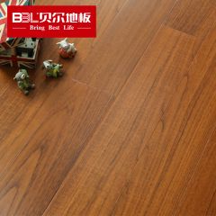 贝尔地板 柚木多层实木复合地板15mm家用环保 地热适用 柚木平面(GD9201)