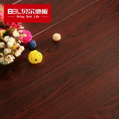 贝尔地板 强化复合地板 12mm地暖木地板 WL1012 U雅红色