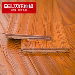 贝尔地板 番龙眼纯实木地板 18mm橡木纹理 仿古拉丝手抓纹 BPE-102