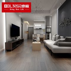 贝尔地板 橡木生活系列 橡木多层实木地板拉丝 冷色系-19 BBL-2306