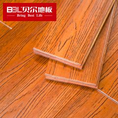 贝尔地板 番龙眼纯实木地板 18mm橡木纹理 仿古拉丝手抓纹 BPE-109