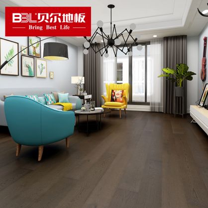 贝尔地板 森林狂想曲1900长板三层实木系列 橡木多层实木地板拉丝 TLE-009