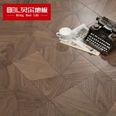 贝尔地板 多层拼花系列 黑胡桃多层实木地板平面UV漆 BPH8014