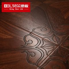 贝尔地板 多层拼花系列 亚花梨/黑胡桃多层实木地板平面UV漆 BPH8015