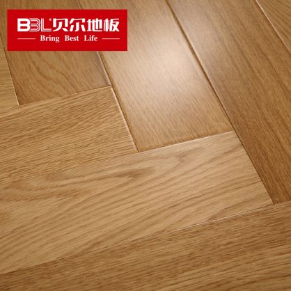 贝尔地板 橡木本色多层人字拼 人字拼多层实木地板 XR009