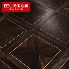 贝尔地板 多层拼花系列 酸枝多层实木地板平面UV漆 BPH8008