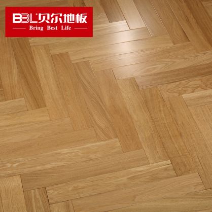 贝尔地板 橡木本色多层人字拼 人字拼多层实木地板 XR009