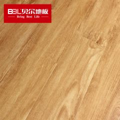 贝尔地板 强化复合地板 12mm地暖木地板 WL1011 U雅隽雅黄橡
