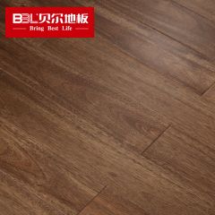 贝尔地板 相思木锁扣地热实木地板水晶平面胡桃色 BBL-703（900*114）