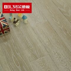 贝尔地板 多层实木复合地板时尚灰色系仿古拉丝地热适用 橡木灰色(GD5602)