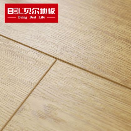 贝尔地板 强化地板 复合木地板 同步真木纹 家用环保 米兰橡木·浅色 WL6002
