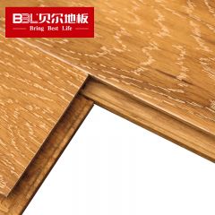 贝尔地板 橡木锁扣地热实木地板拉丝 XR015