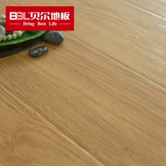 贝尔地板 强化复合木地板 12mm环保耐磨 仿古手抓真木纹 银末金沙·浅色 WL4005