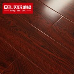 贝尔地板 强化复合地板 12mm地暖木地板 WL1012 U雅红色