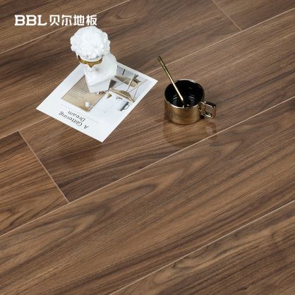 贝尔地板 BZM-2102 本色胡桃 耐磨面多层实木复合地板 15mm