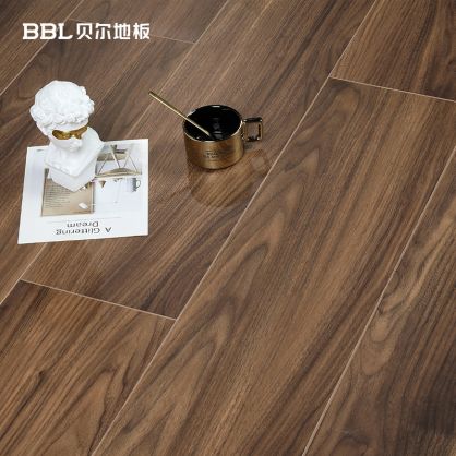 贝尔地板 BZM-2102 本色胡桃 耐磨面多层实木复合地板 15mm