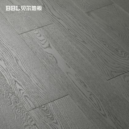 贝尔地板 BZX金属漆系列 橡木芯三层实木地板 15mm 平面拉丝