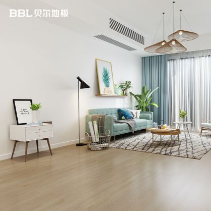 贝尔地板 橡木多层实木地板15mm平面拉丝 七彩橡木系列 BBL-EW001（新规格）
