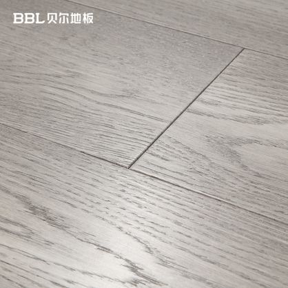贝尔地板 BZX206 灰调记忆 橡木多层实木地板15mm平面拉丝
